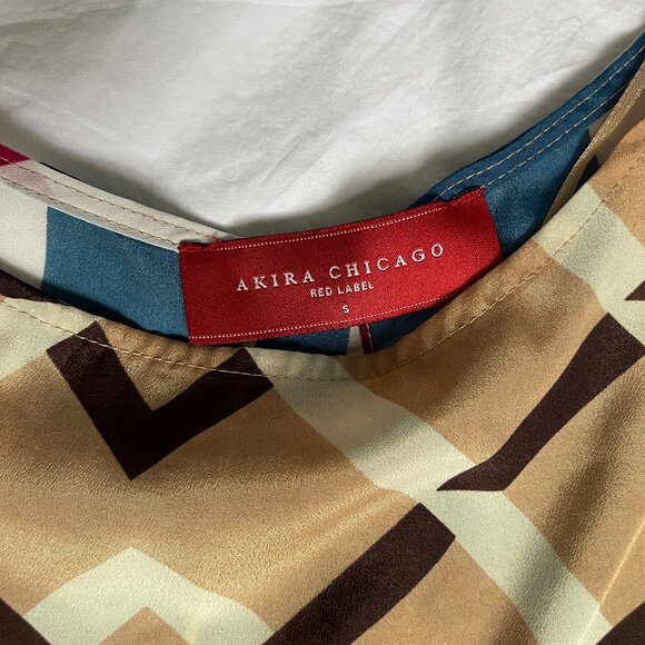 Akira Chicago Red Label, split back top, size S, multi colored - Picture 4 of 4